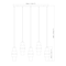 Z-Lite Cayden Linear Chandelier, 5-Light, 4.75in W x 42in L x 16.75in H, Modern Gold/Clear, Etched Opal 1946P-5L-MGLD - alternate 5